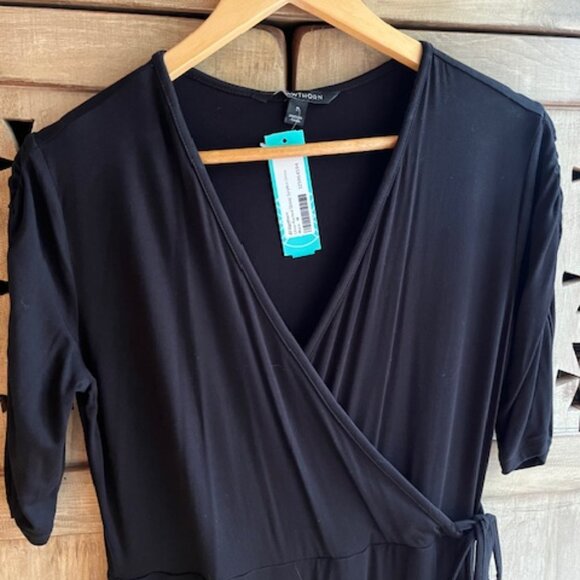 41 Hawthorn Elisse Ruched Sleeve Surplice Dress, NWT, Medium - Picture 4 of 6